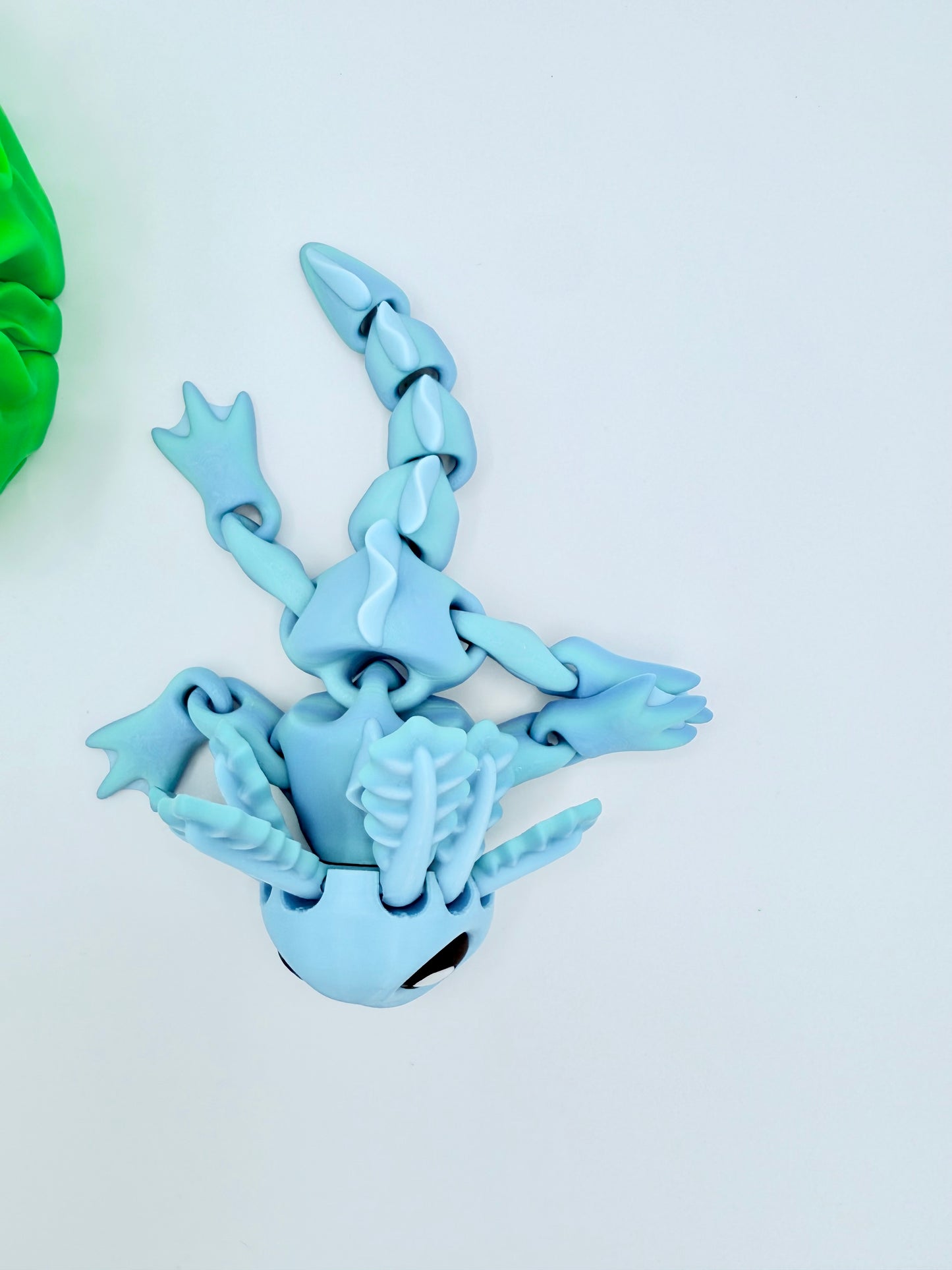 Axolotl with seaweed bed.