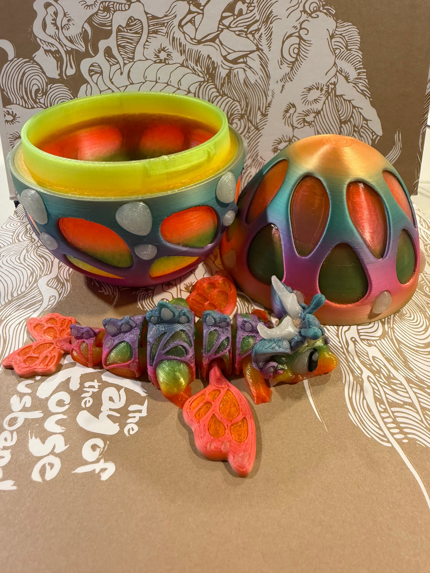 Butterfly baby dragon with egg ￼