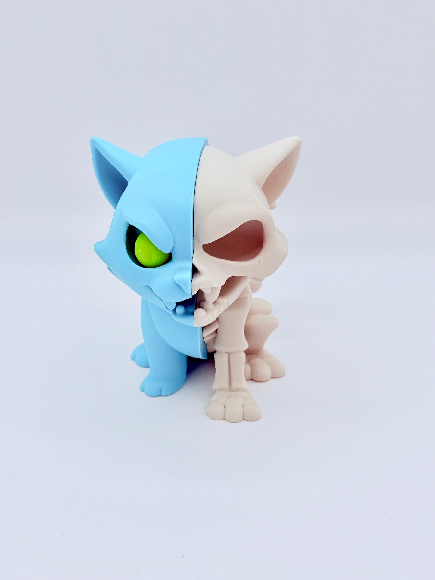 Cute devilish feline friend with Glow in the dark eye