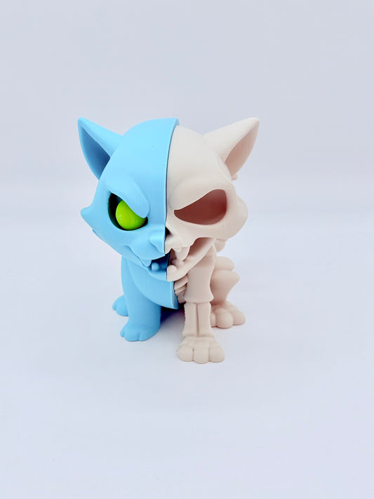 Cute devilish feline friend with Glow in the dark eye