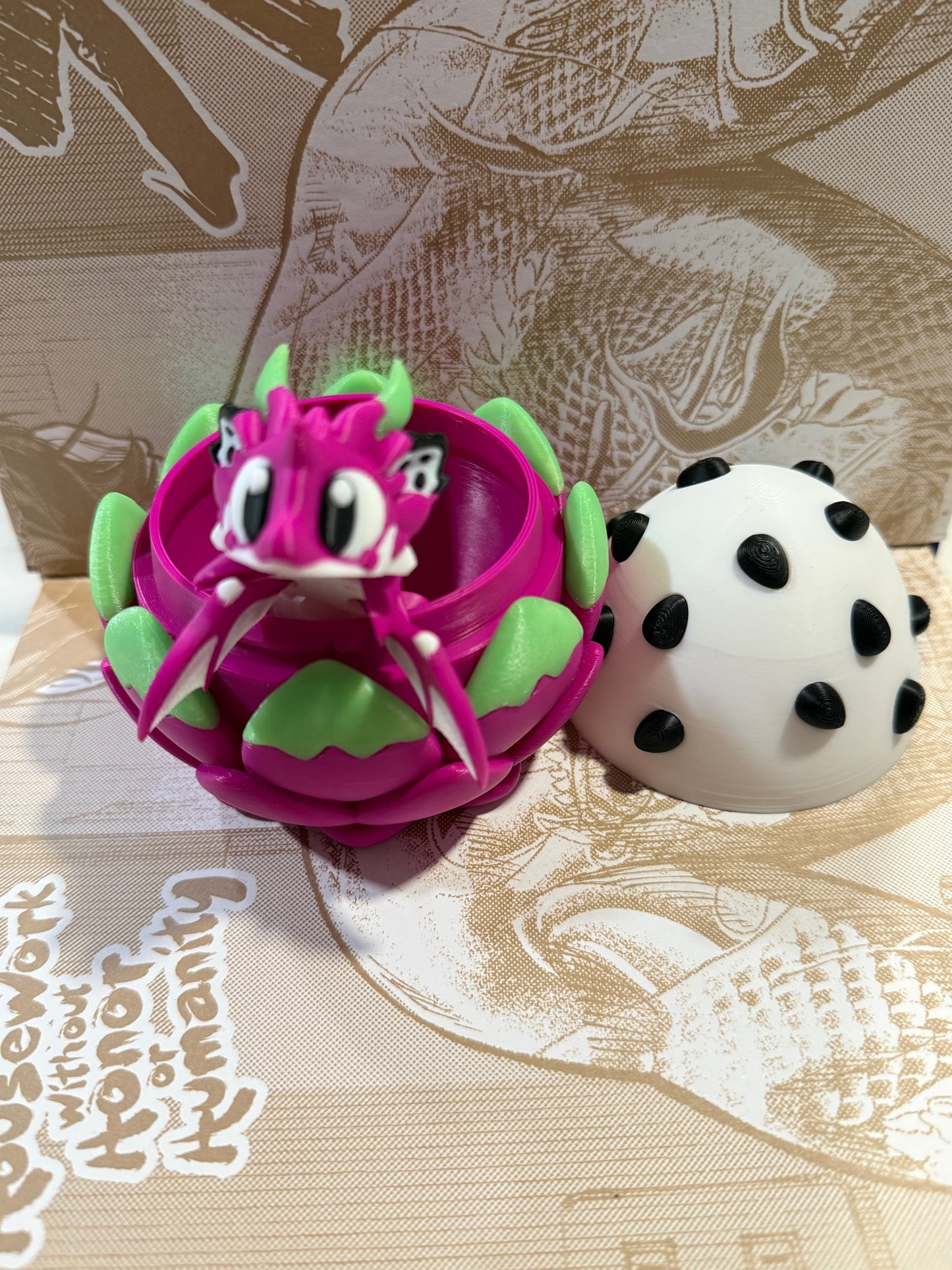 Baby Dragon fruit with egg Glow