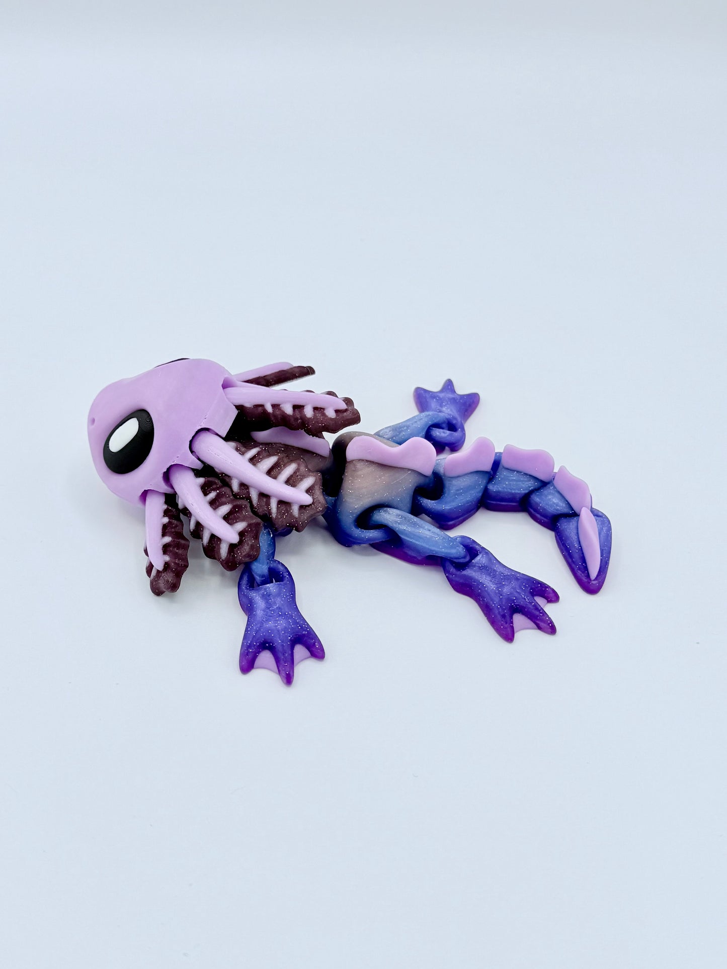 Axolotl with seaweed bed.