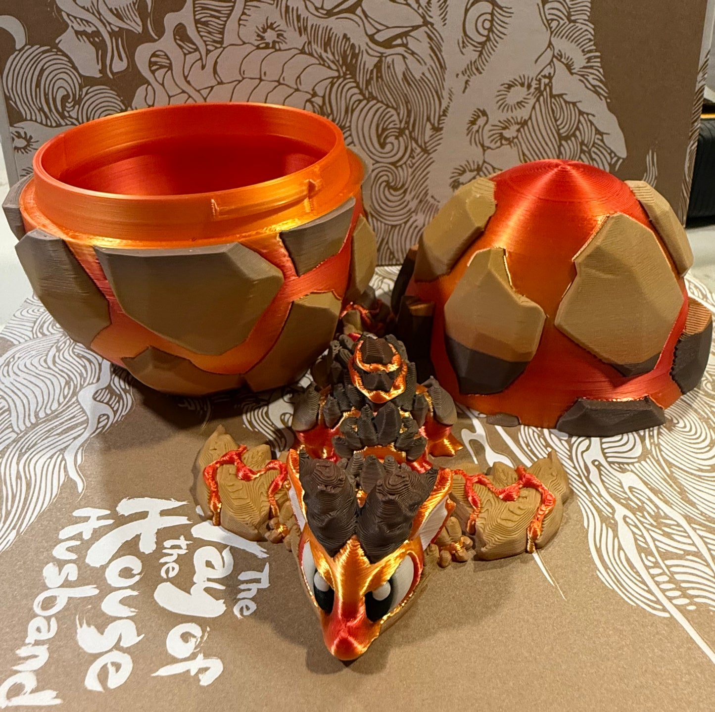 Lava baby Dragon with egg