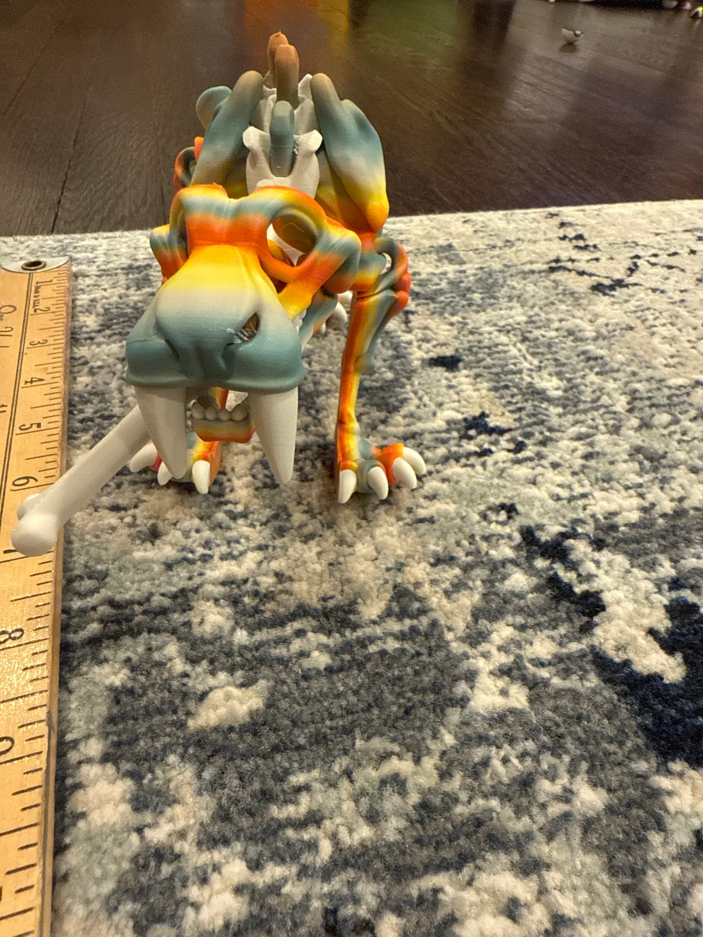 Multicolor sabertooth tiger