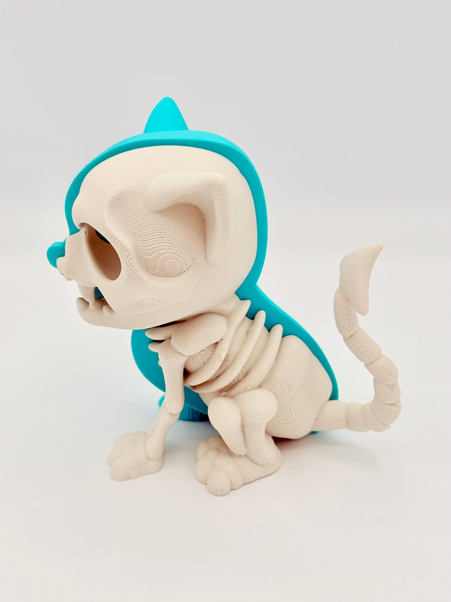 Cute devilish feline friend with Glow in the dark eye