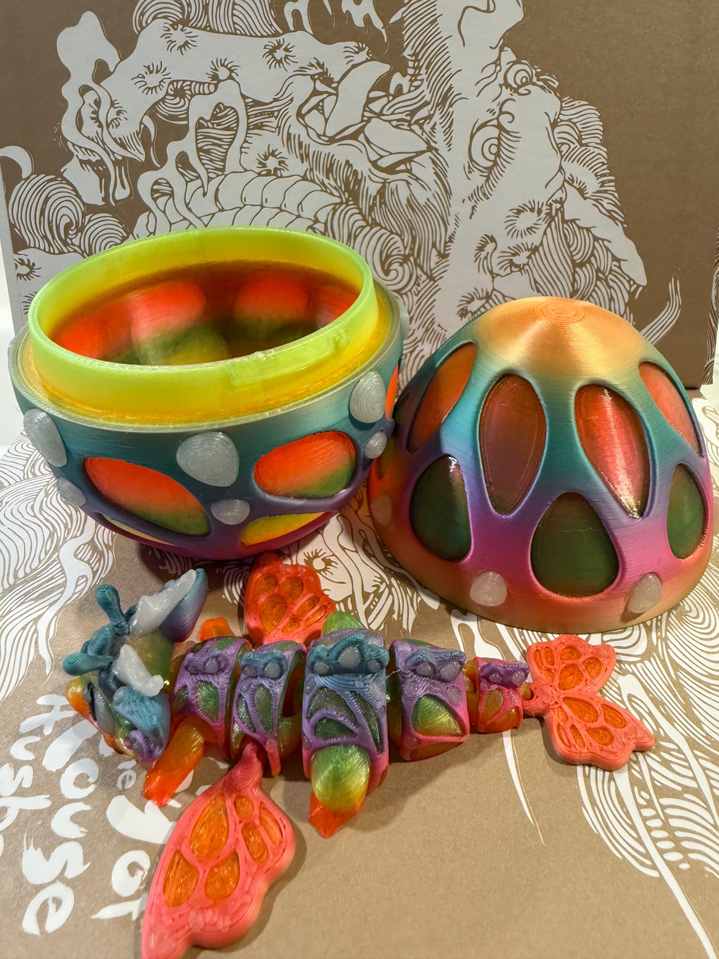 Butterfly baby dragon with egg ￼