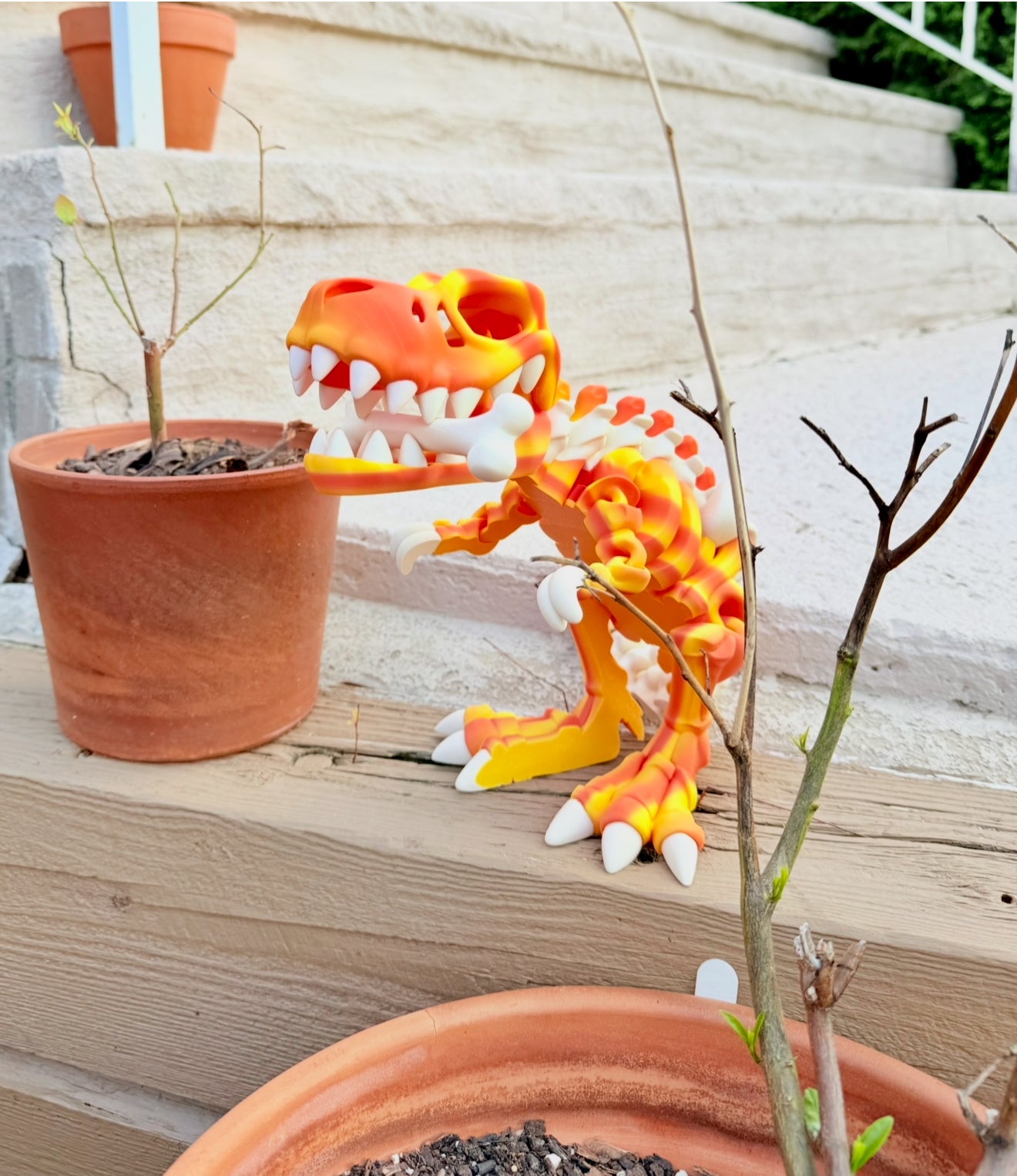 3D printed jumbo skeleton T-Rex with bone