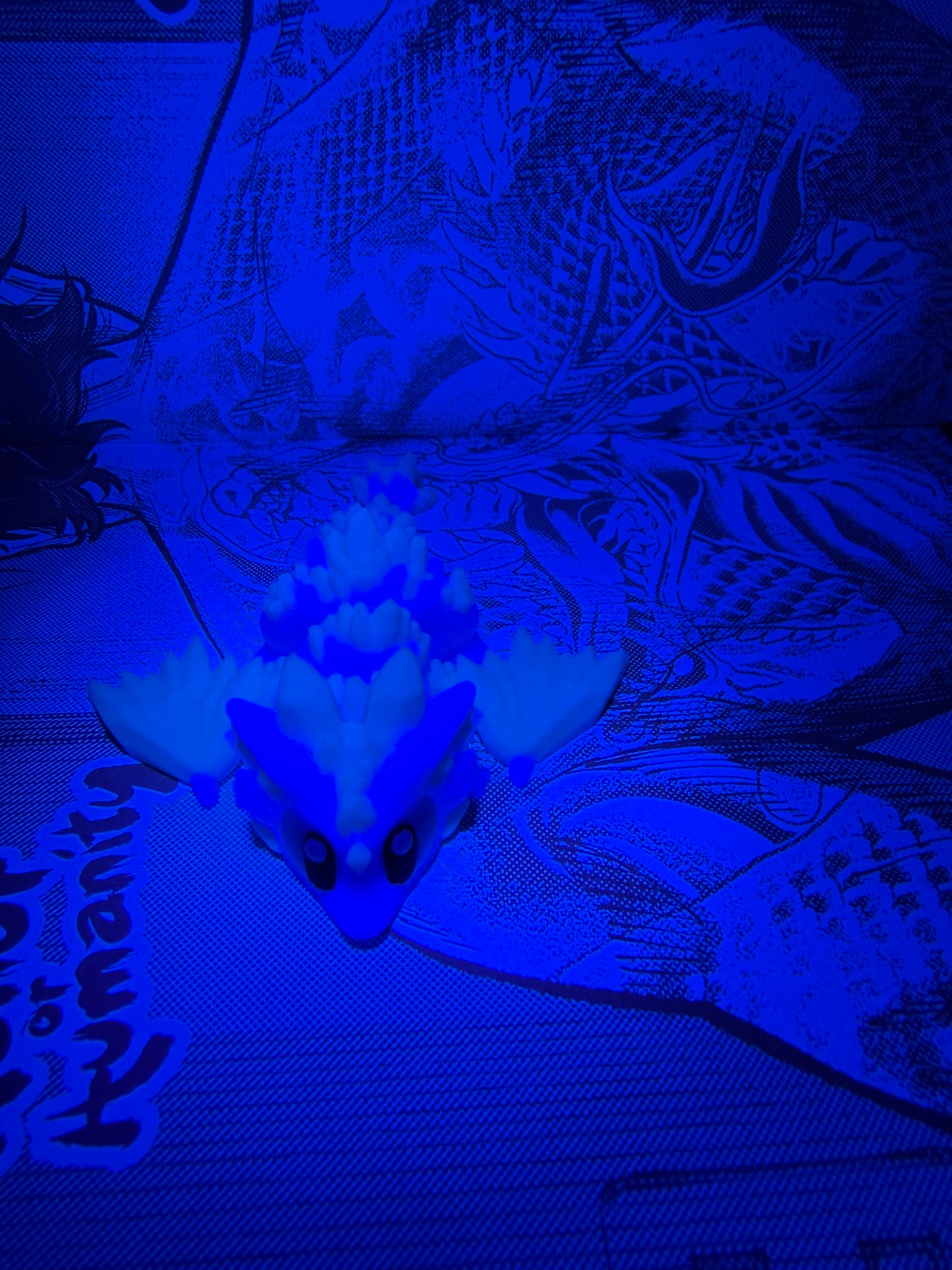 Ice baby dragon with egg Glow