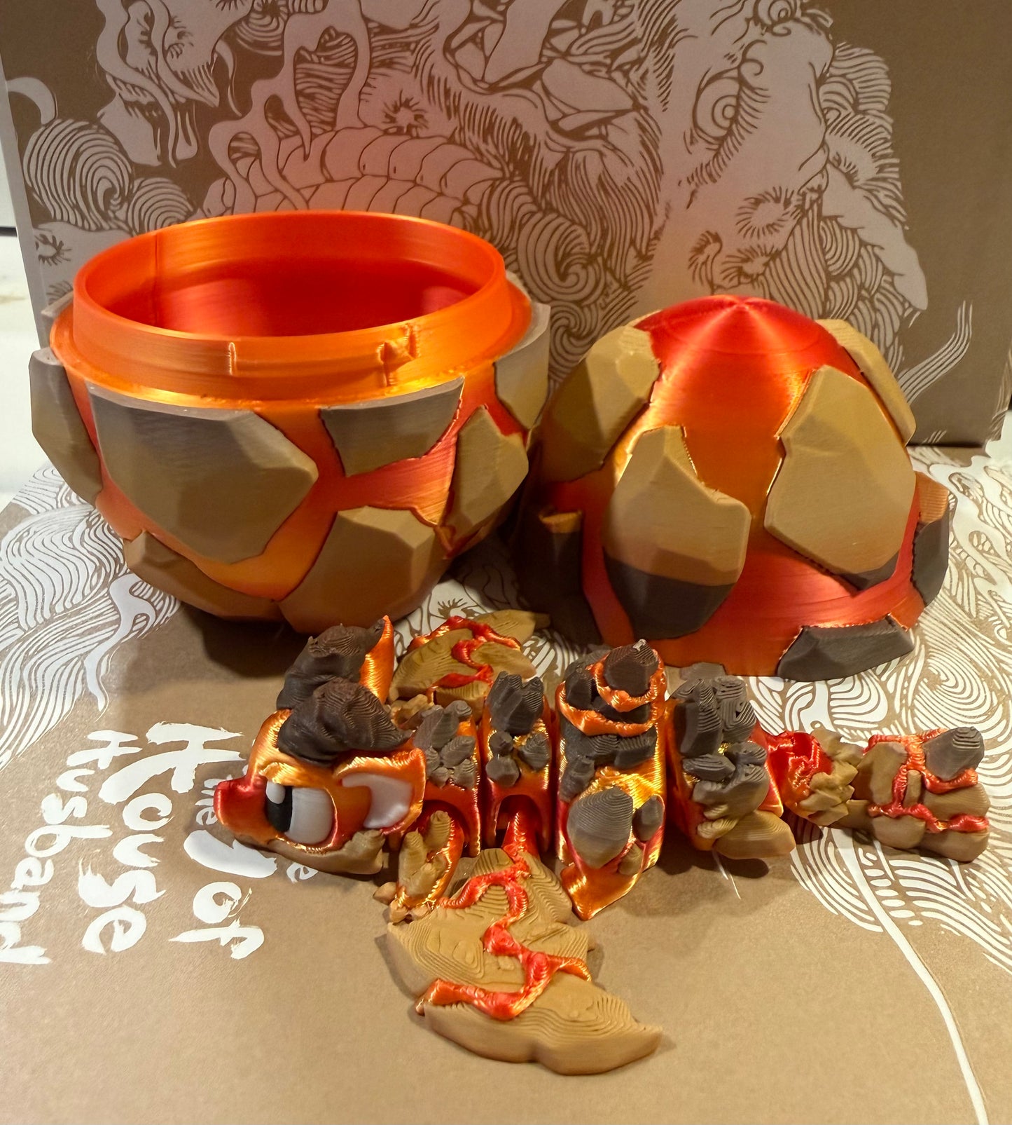 Lava baby Dragon with egg