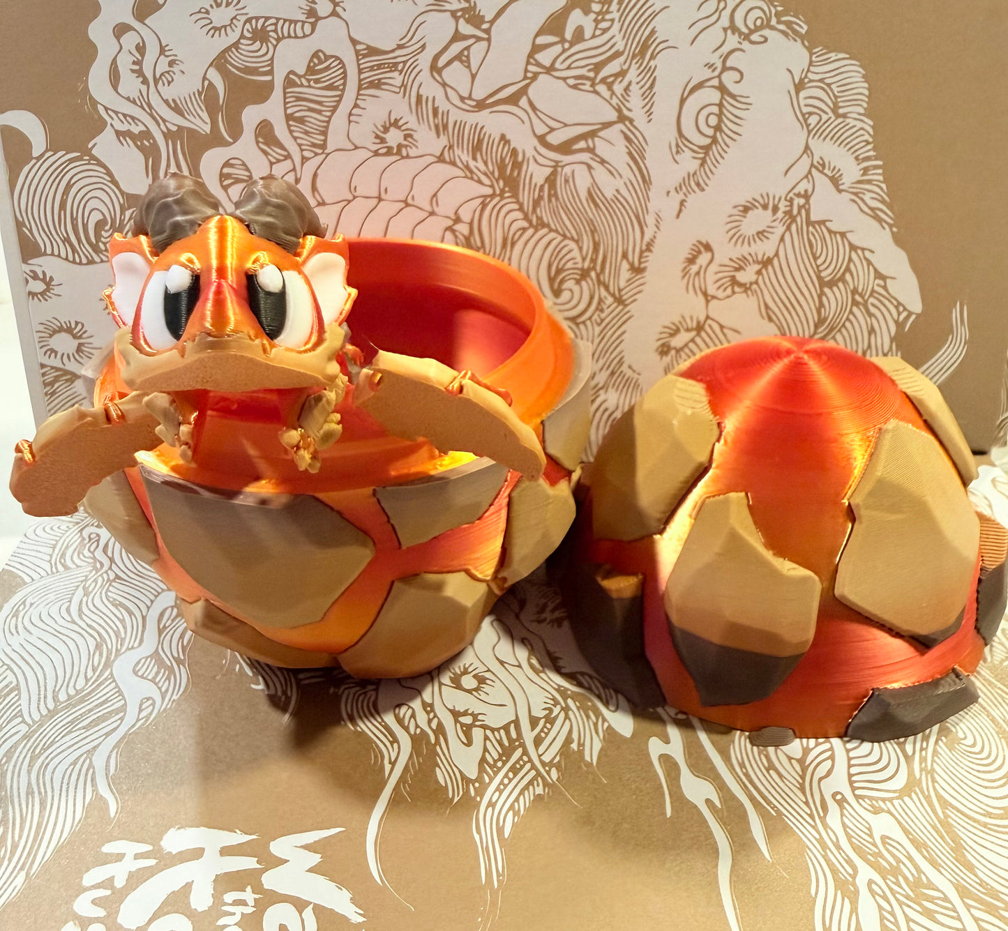 Lava baby Dragon with egg