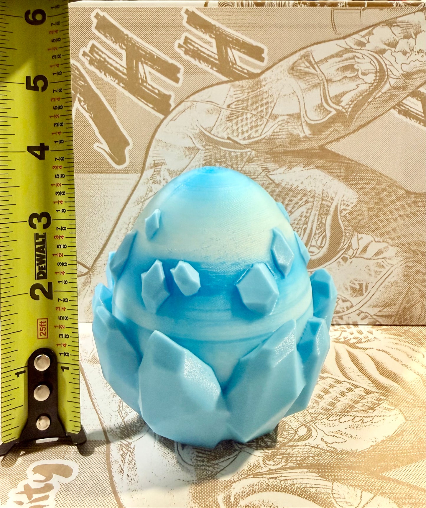 Ice baby dragon with egg Glow