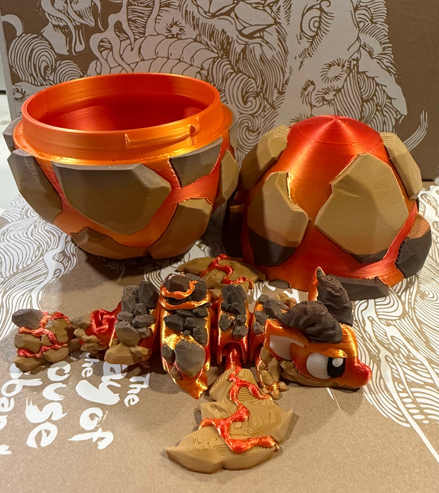 Lava baby Dragon with egg