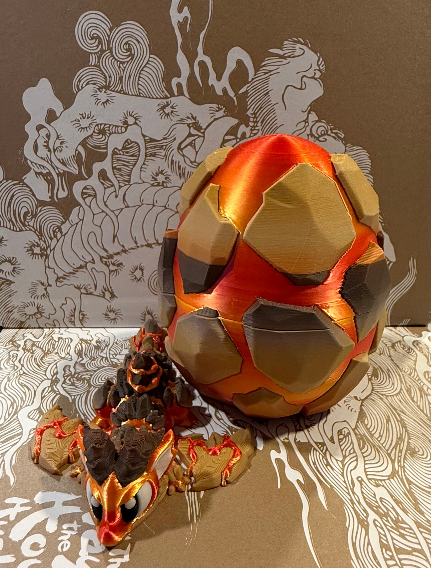 Lava baby Dragon with egg