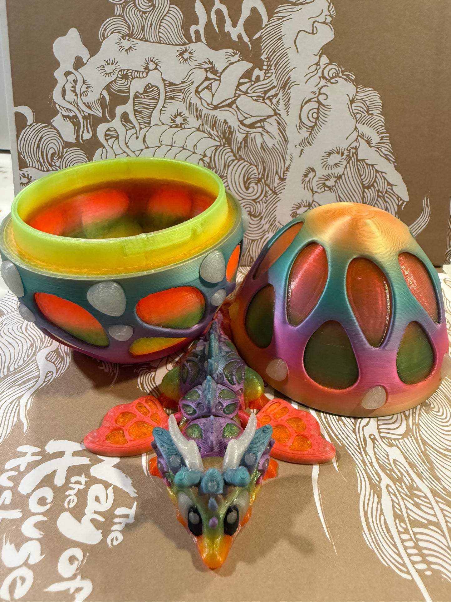 Butterfly baby dragon with egg ￼