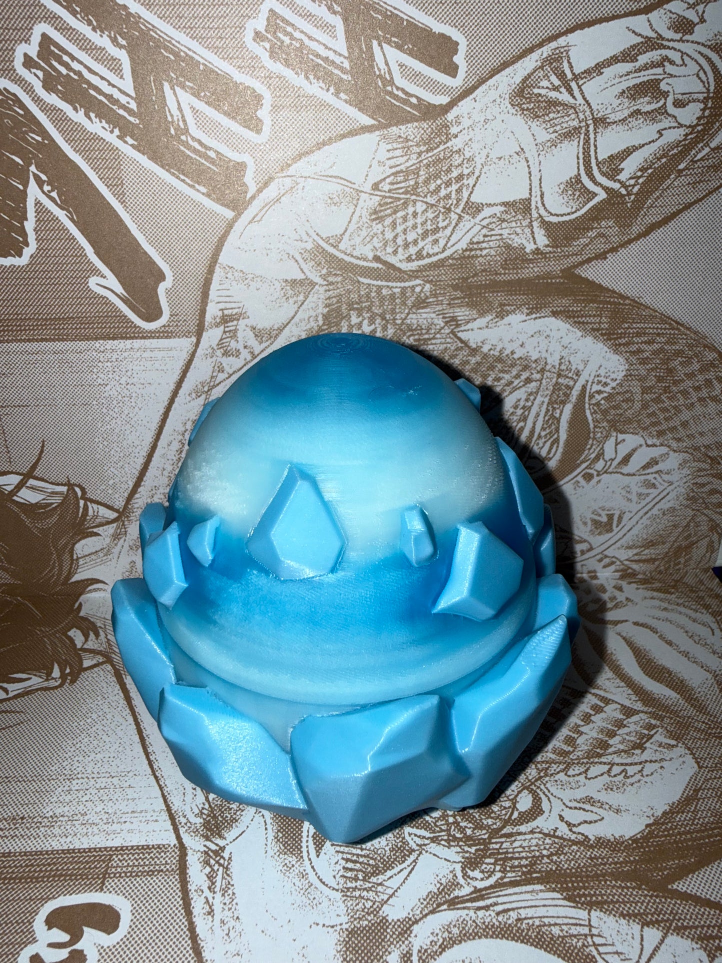 Ice baby dragon with egg Glow