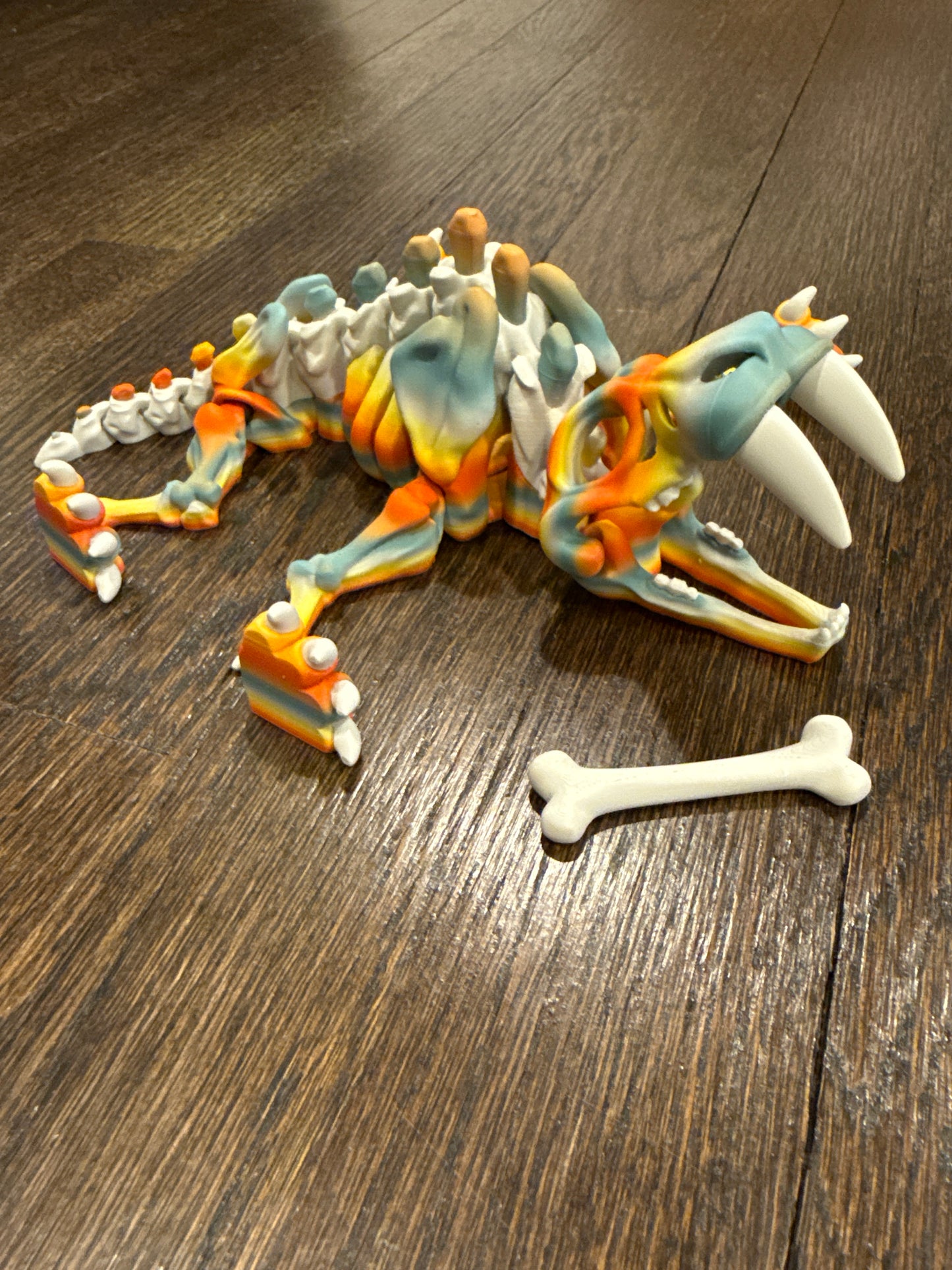 Multicolor sabertooth tiger