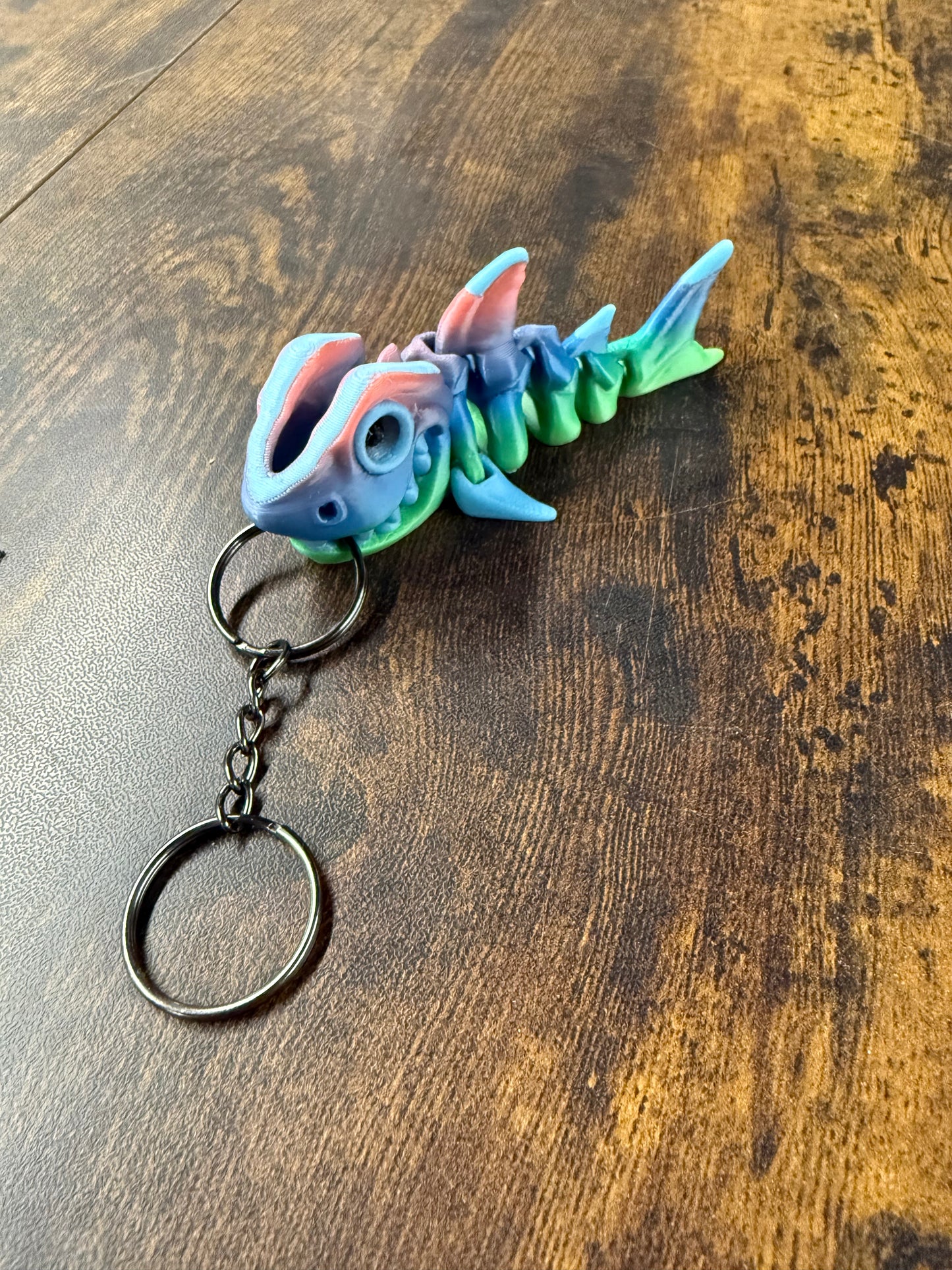 Flexi medium key chain shark. UV activated print