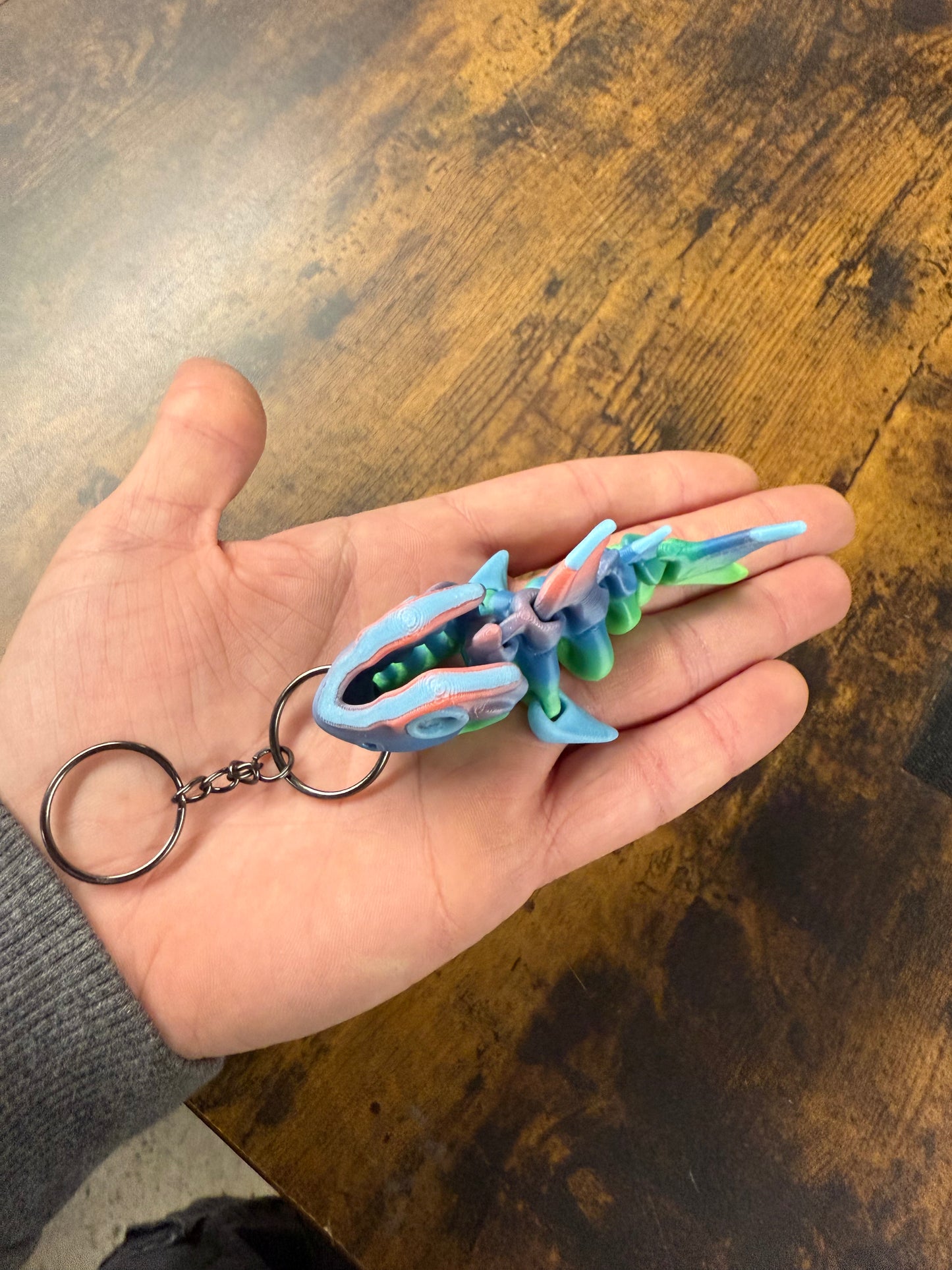 Flexi medium key chain shark. UV activated print