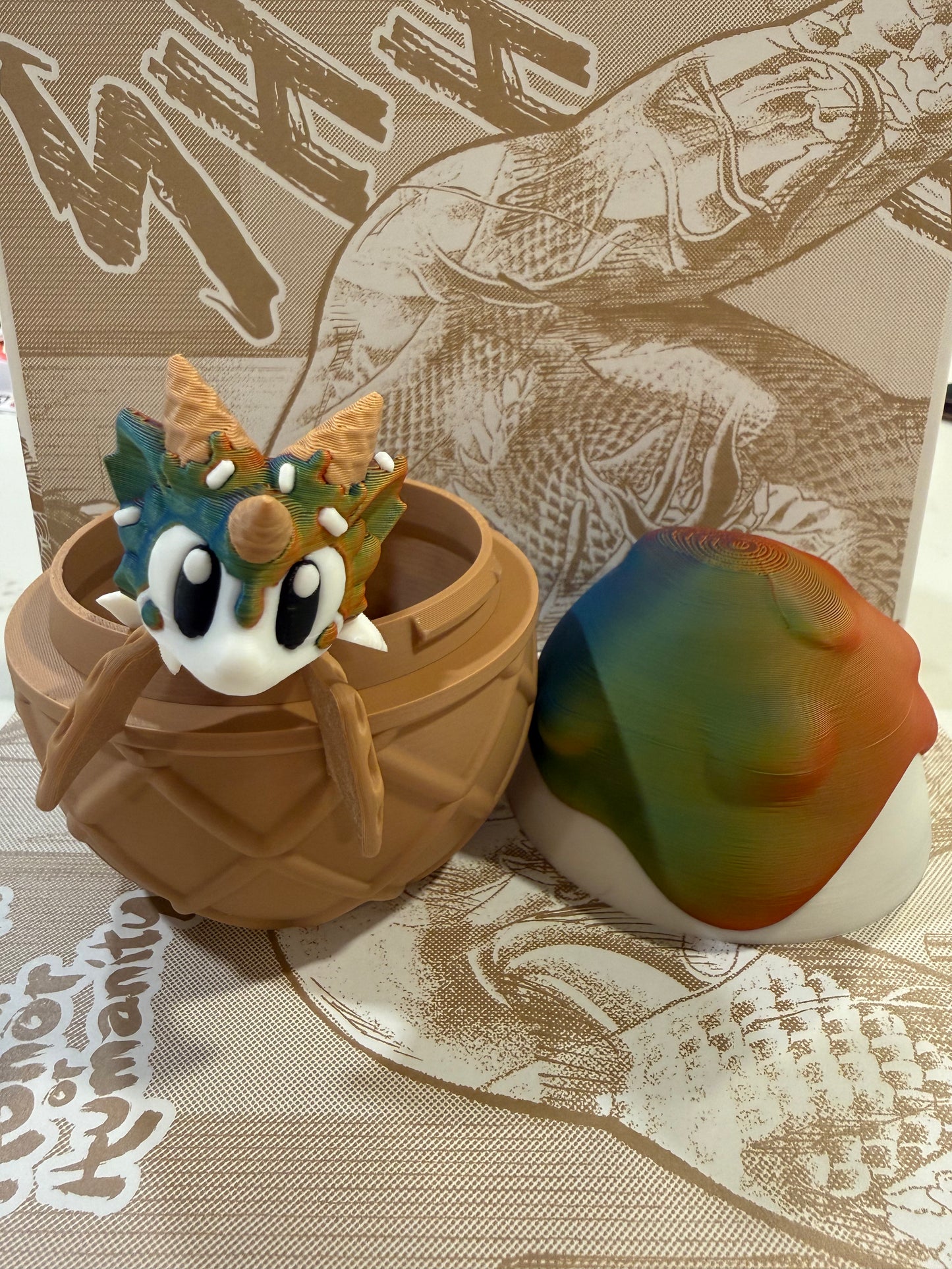 Ice cream baby dragon with egg