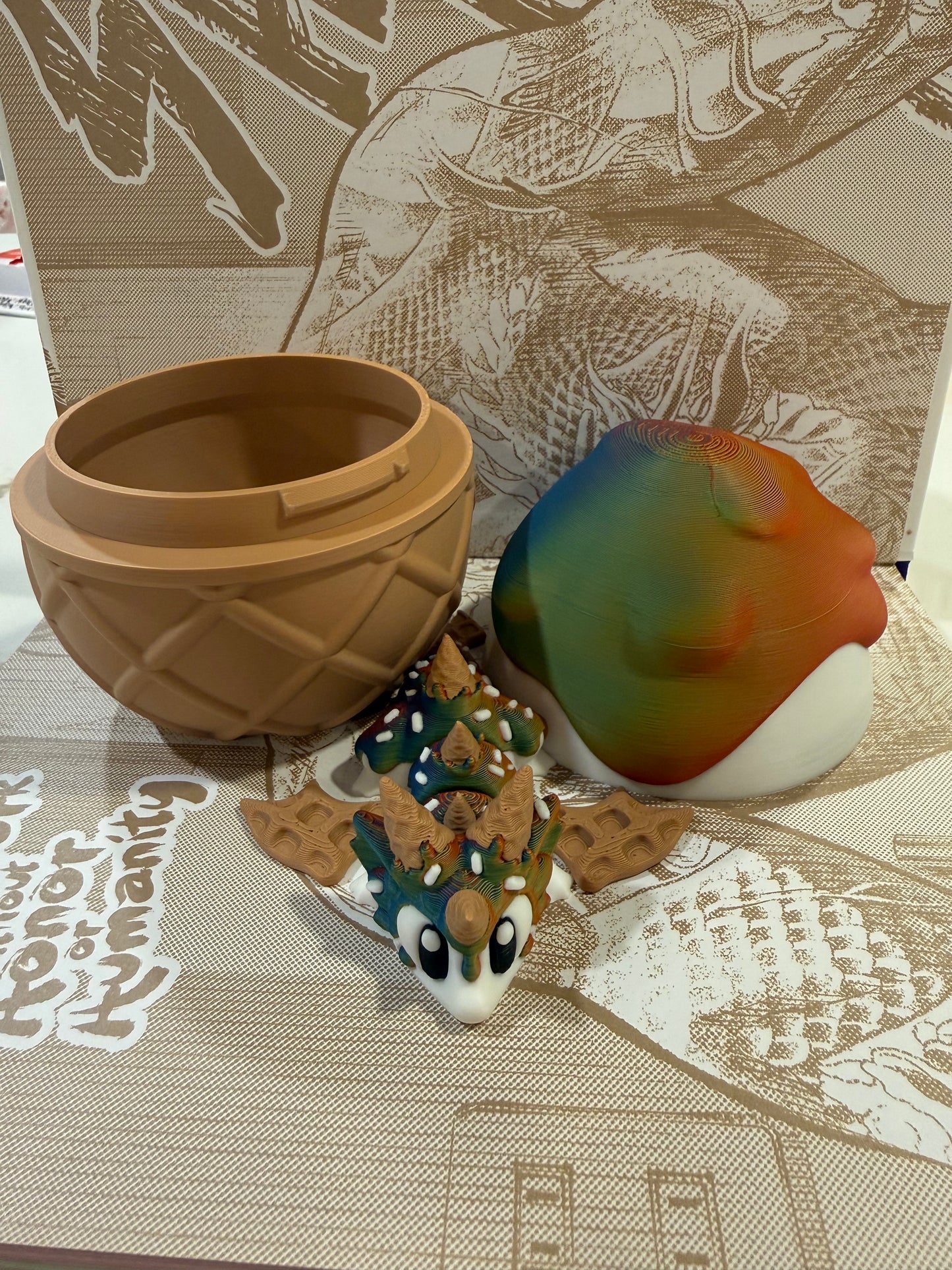 Ice cream baby dragon with egg