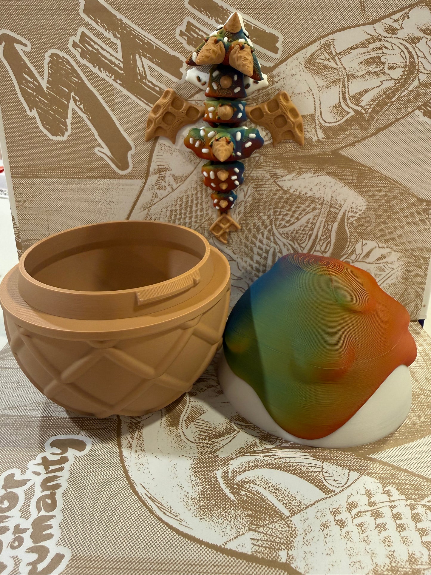 Ice cream baby dragon with egg