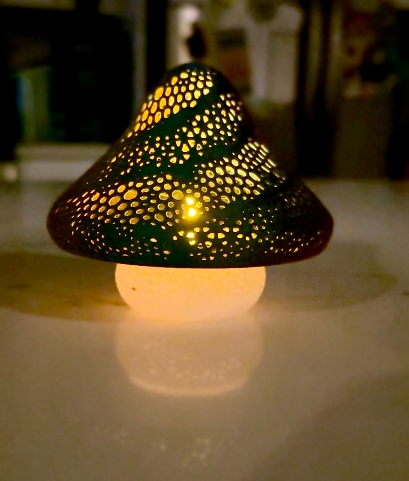 Tea Light Short Mushroom.
