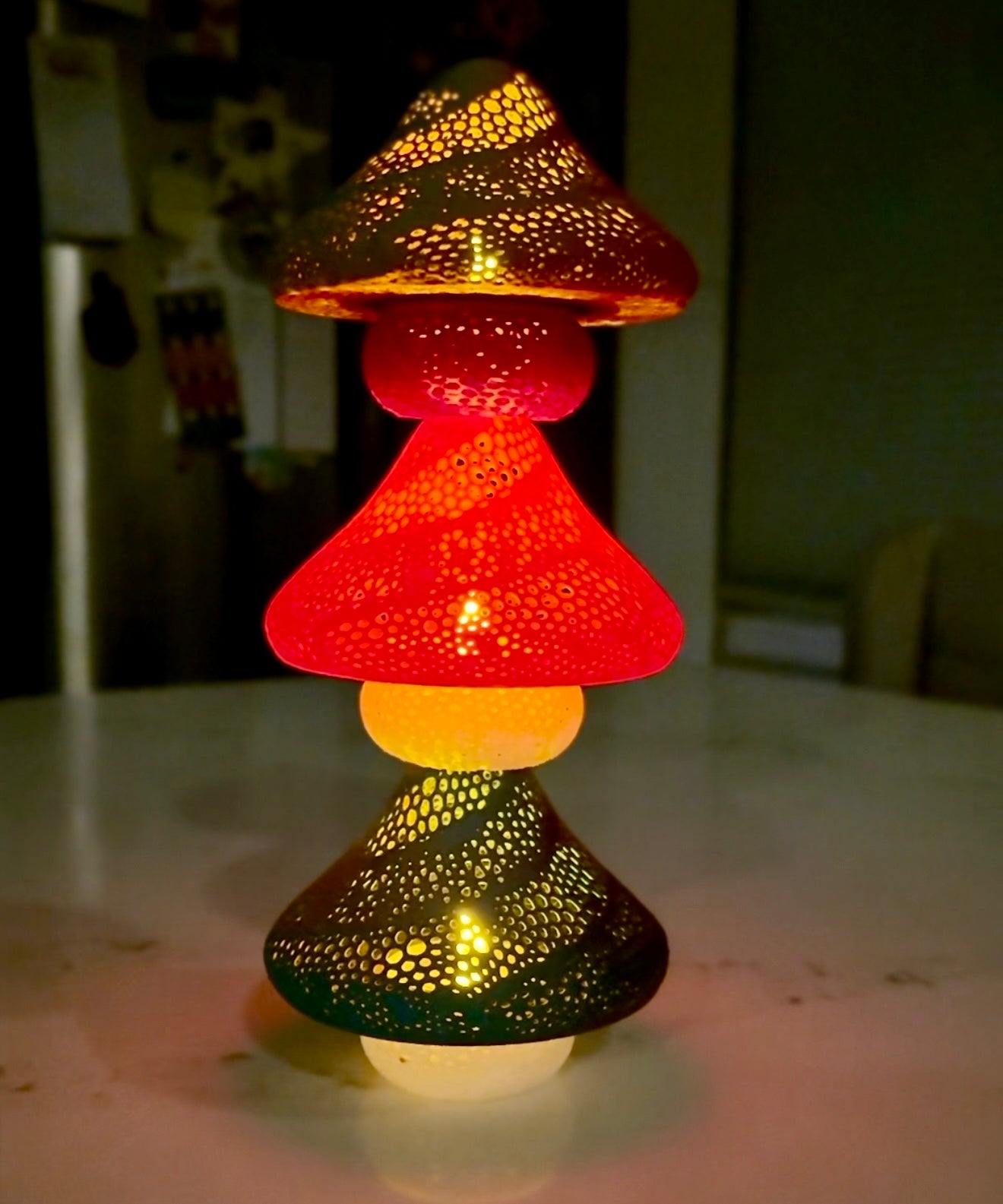 Tea Light Short Mushroom.