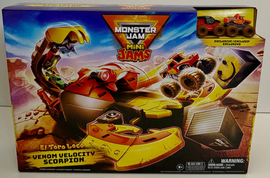 Monster Jam Mini, El Toro Loco Venom Velocity Scorpion Playset