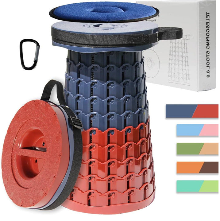 XL Collapsible Stools Navy/Wine