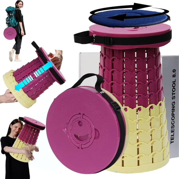 XL Collapsible Stools Purple/Yellow