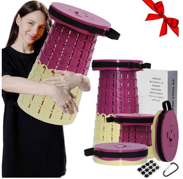XL Collapsible Stools Purple/Yellow