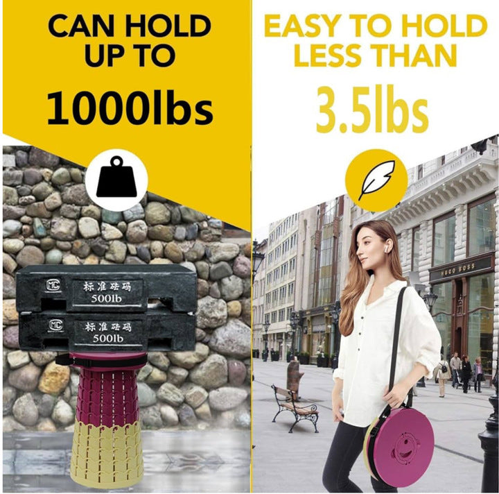 XL Collapsible Stools Purple/Yellow