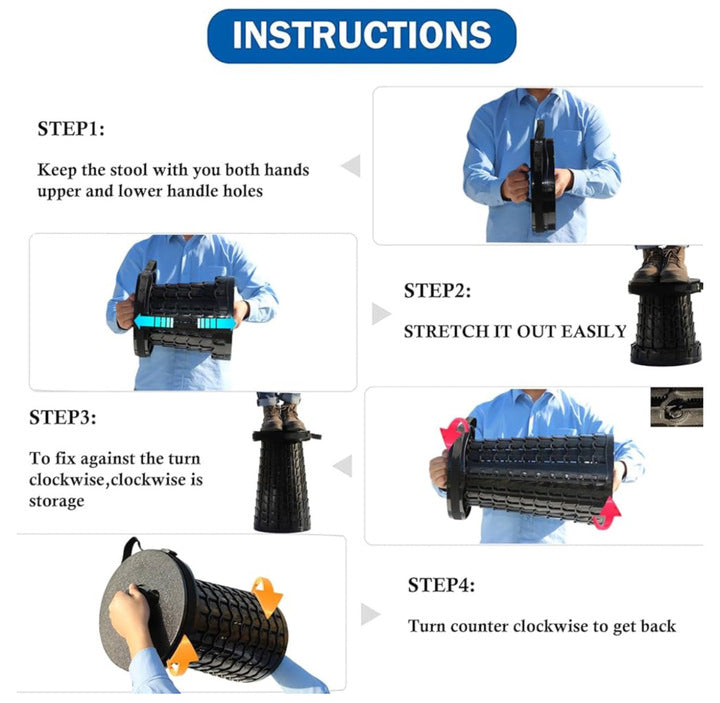 MIGHTY SEATS Collapsible stools Black