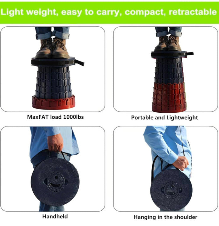 XL Collapsible Stools Navy/Wine