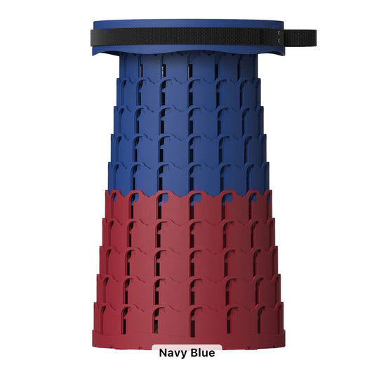 XL Collapsible Stools Navy/Wine