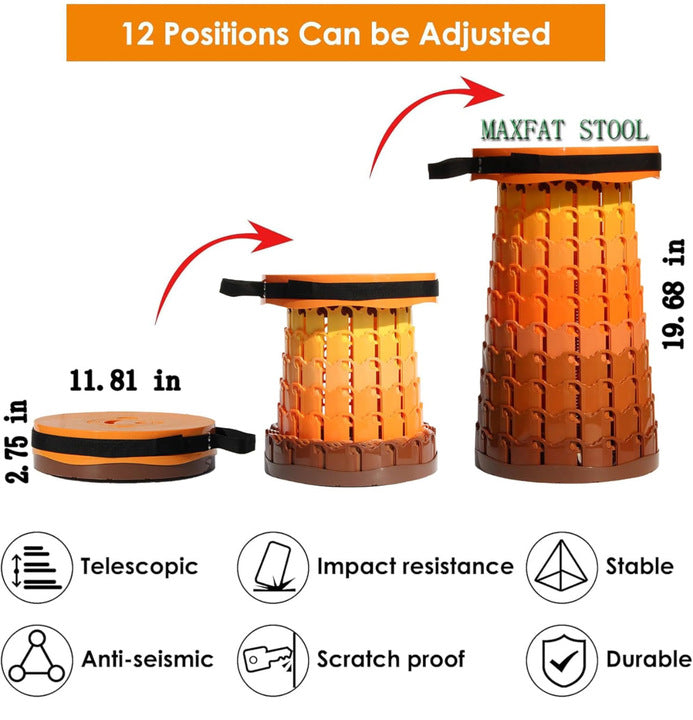 XL Collapsible Stools Orange