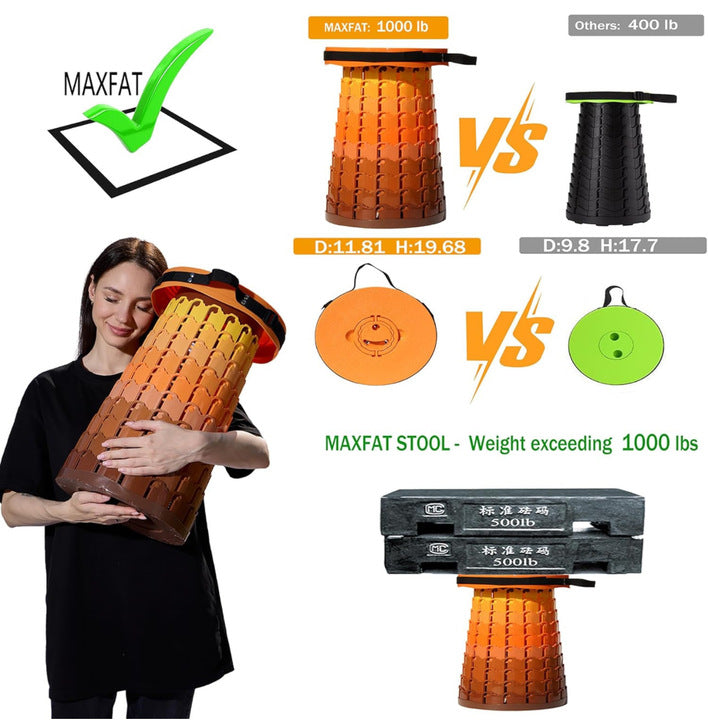 XL Collapsible Stools Orange